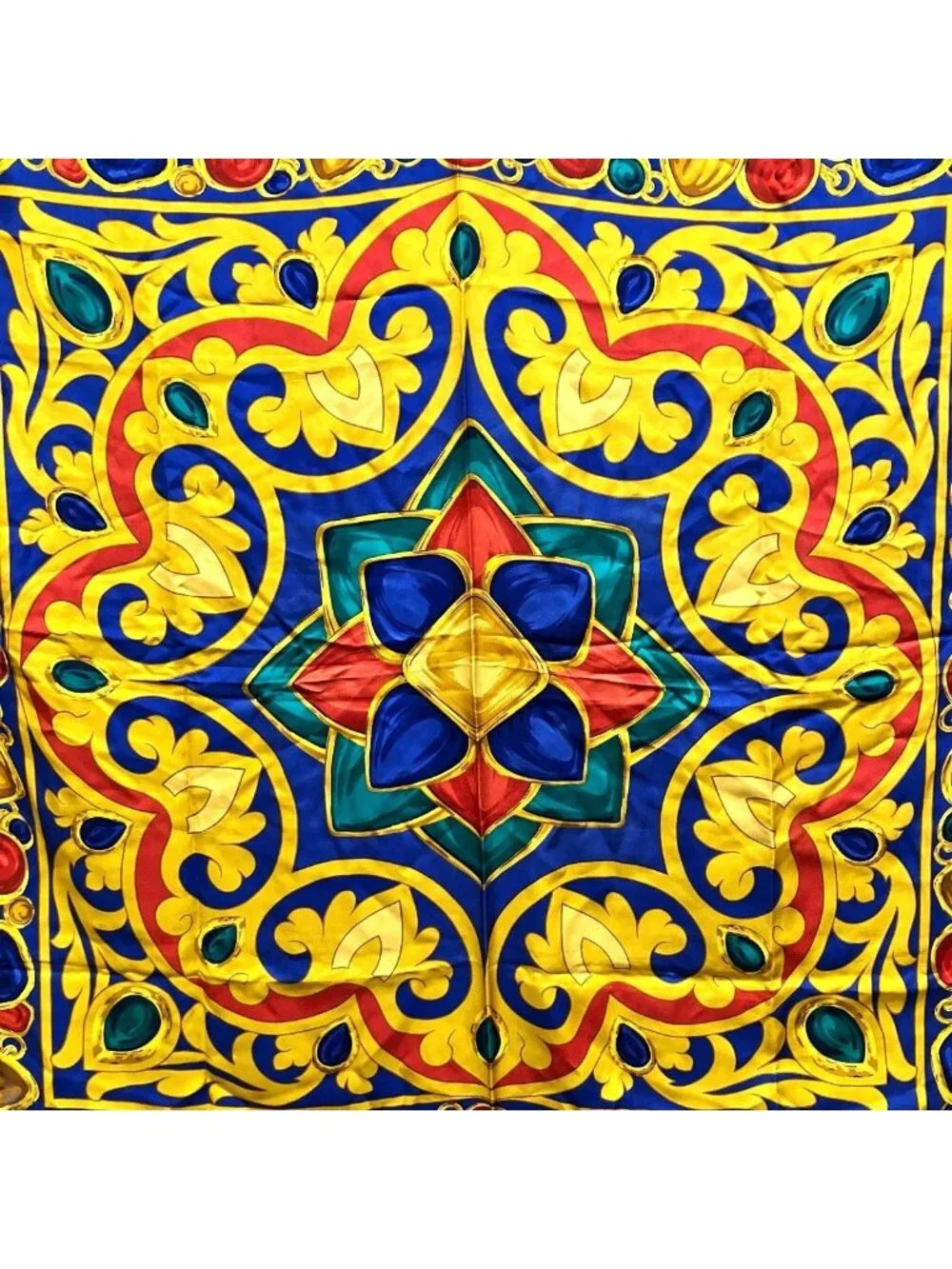 Chanel Scarf Silk Scarves Blue